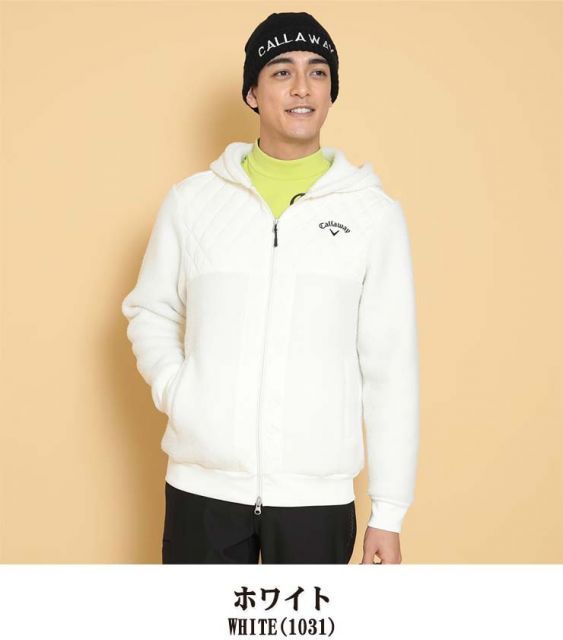 種類9：ホワイト(1031)/L キャロウェイ シェルパフリース＆キルトジャ