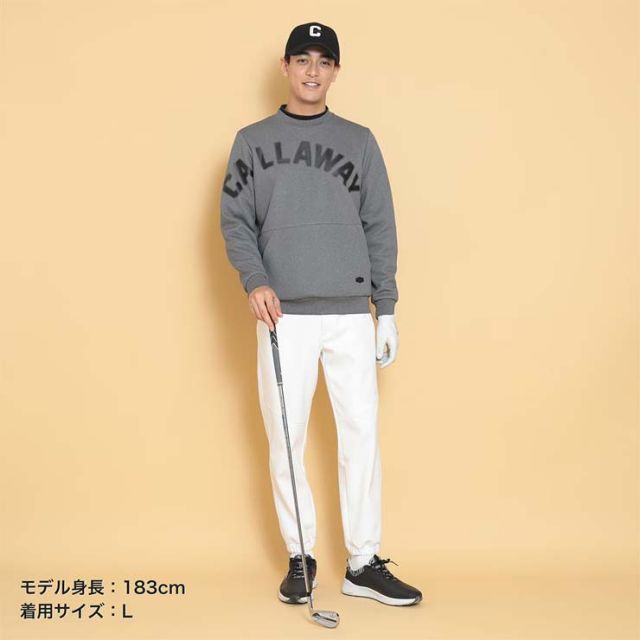 種類12：グレー(1021)/L キャロウェイ ロゴプリント ダンボール クルー