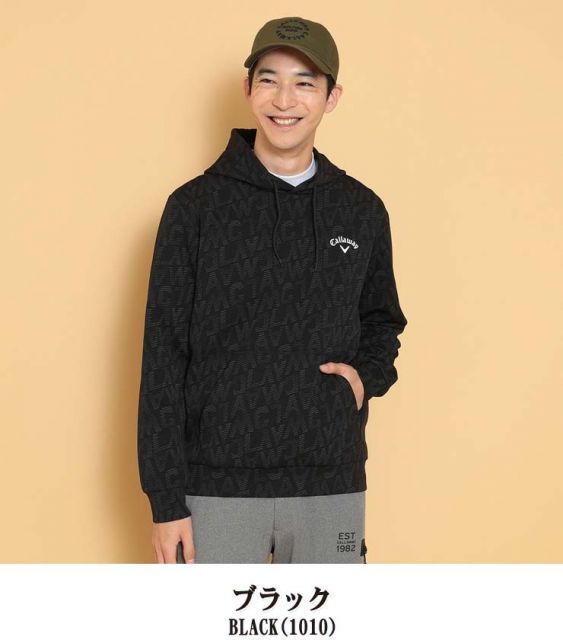 種類11：グレー(1020)/L キャロウェイ ロゴプリント ハーフゲージ プル