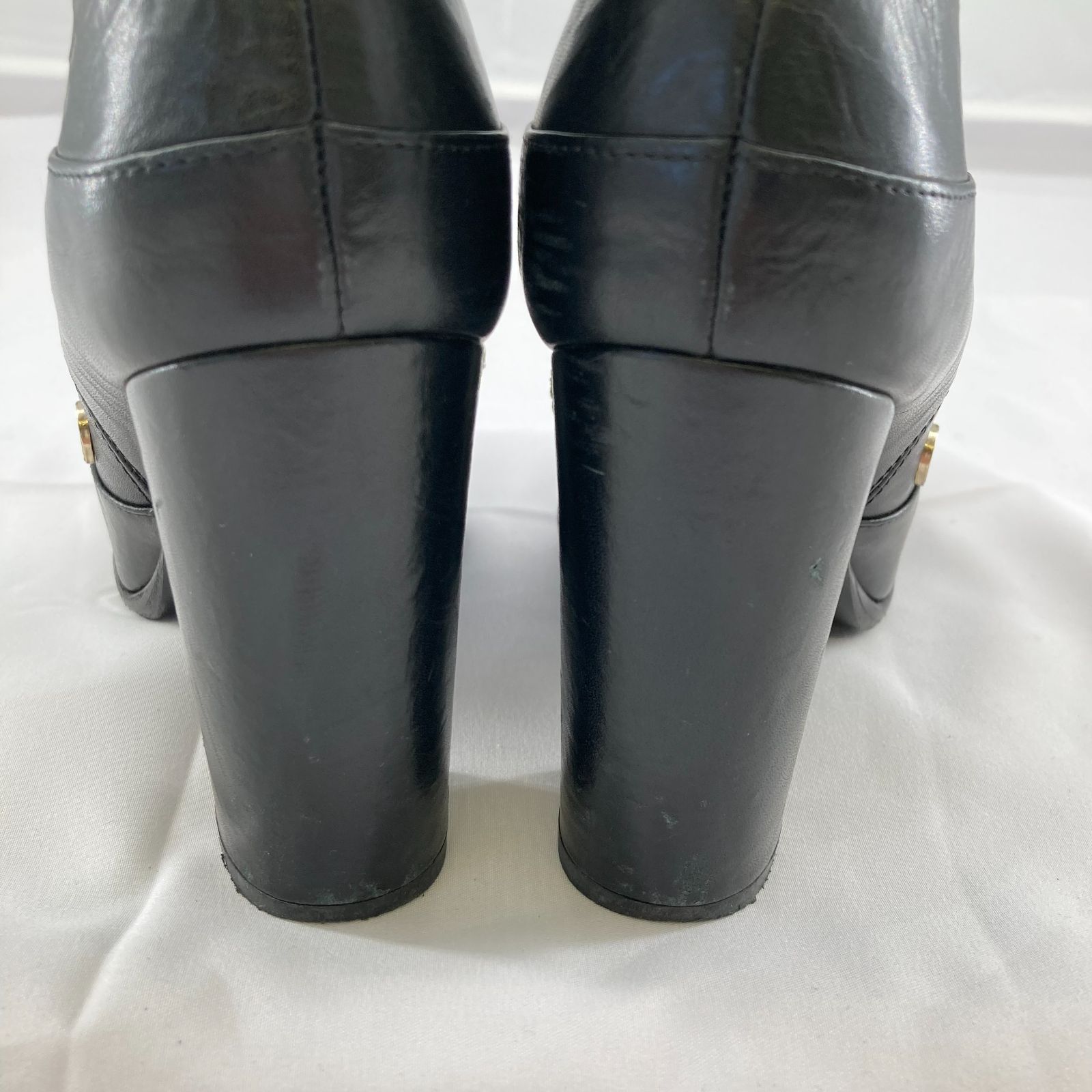 CHANEL（シャネル）サイドゴアブーティ ブラック 35cm - メルカリ