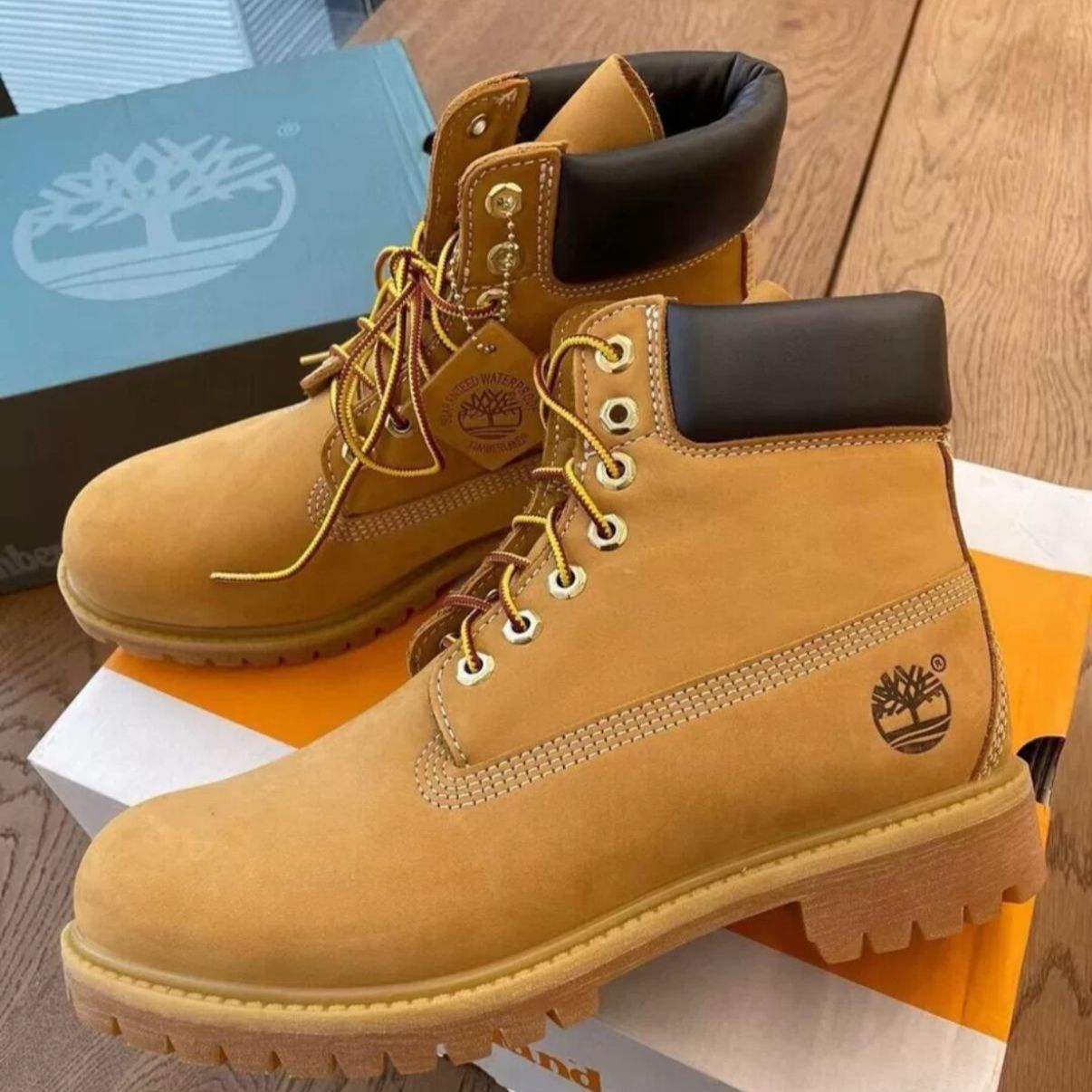 新品 Timberland ハイカットブーツ プレミアムブーツ ブラウン - メルカリ