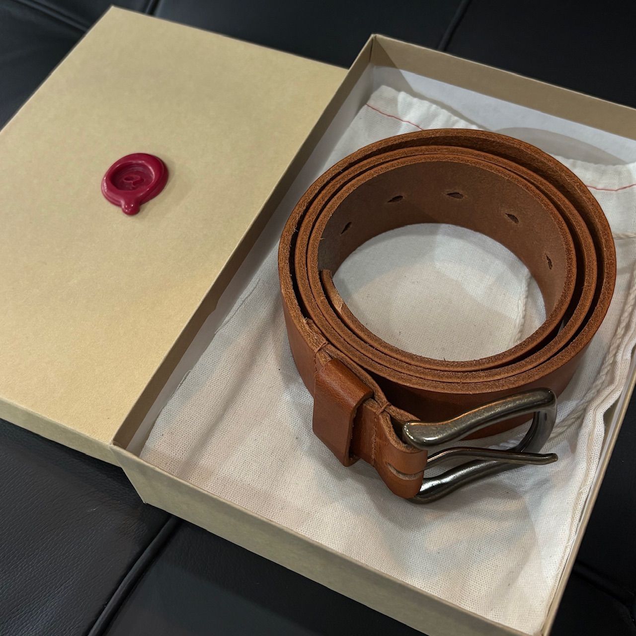 Ashland Leather Horween Leather Belt Light Brown 34 Dublin Leather