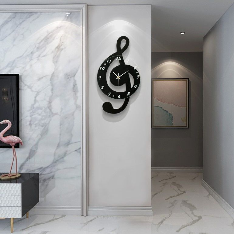 要問合わせ♥️レア♥️音楽サロンに♪ミュージック　壁掛け　オブジェ　アート　音楽 掛け時計 音符 ユニーク 静音 アナログ おしゃれ オシャレ かわいい