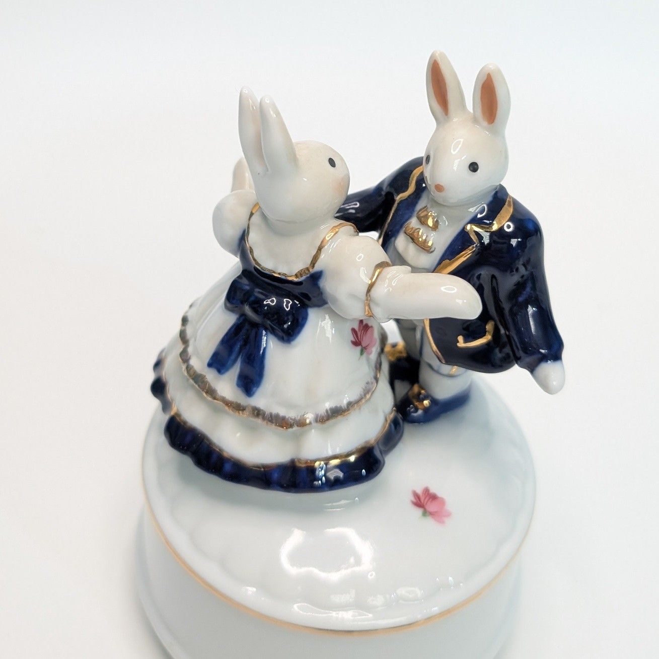 希少 Blue Velvet セキグチ 陶器 アンティーク 1987 オルゴール 現状品