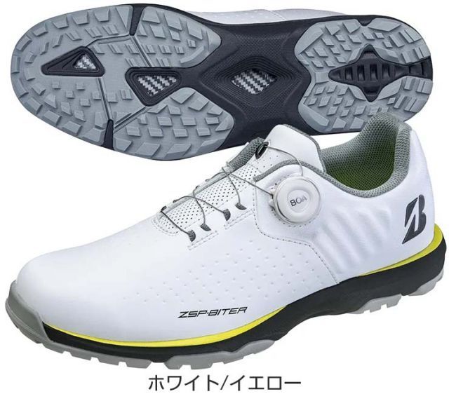値下げ、ブリヂストン ゴルフシューズ ゼロスパイク25.5cm ゴルフ 種類6：ホワイト/イエロー/25.0cm ブリヂストンゴルフ ゼロ