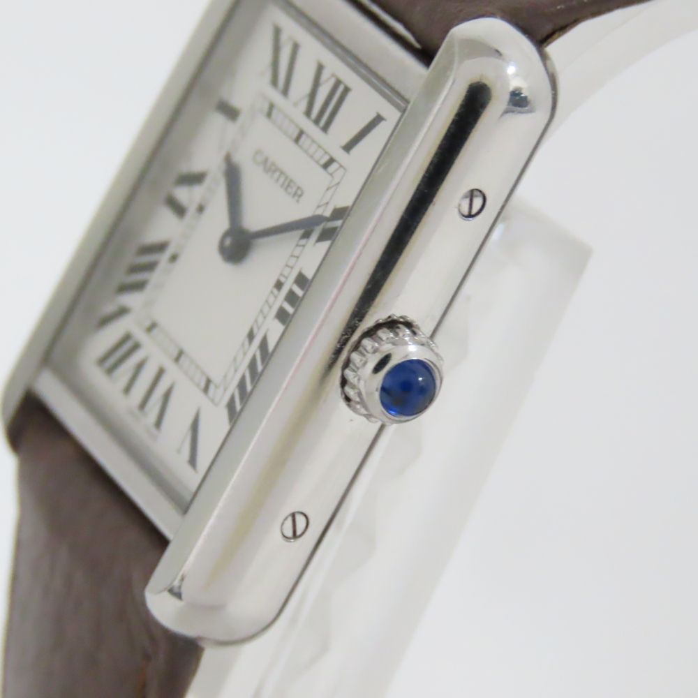 Ts581961 カルティエ 腕時計 タンク ソロSM WSTA0030 シルバー文字盤