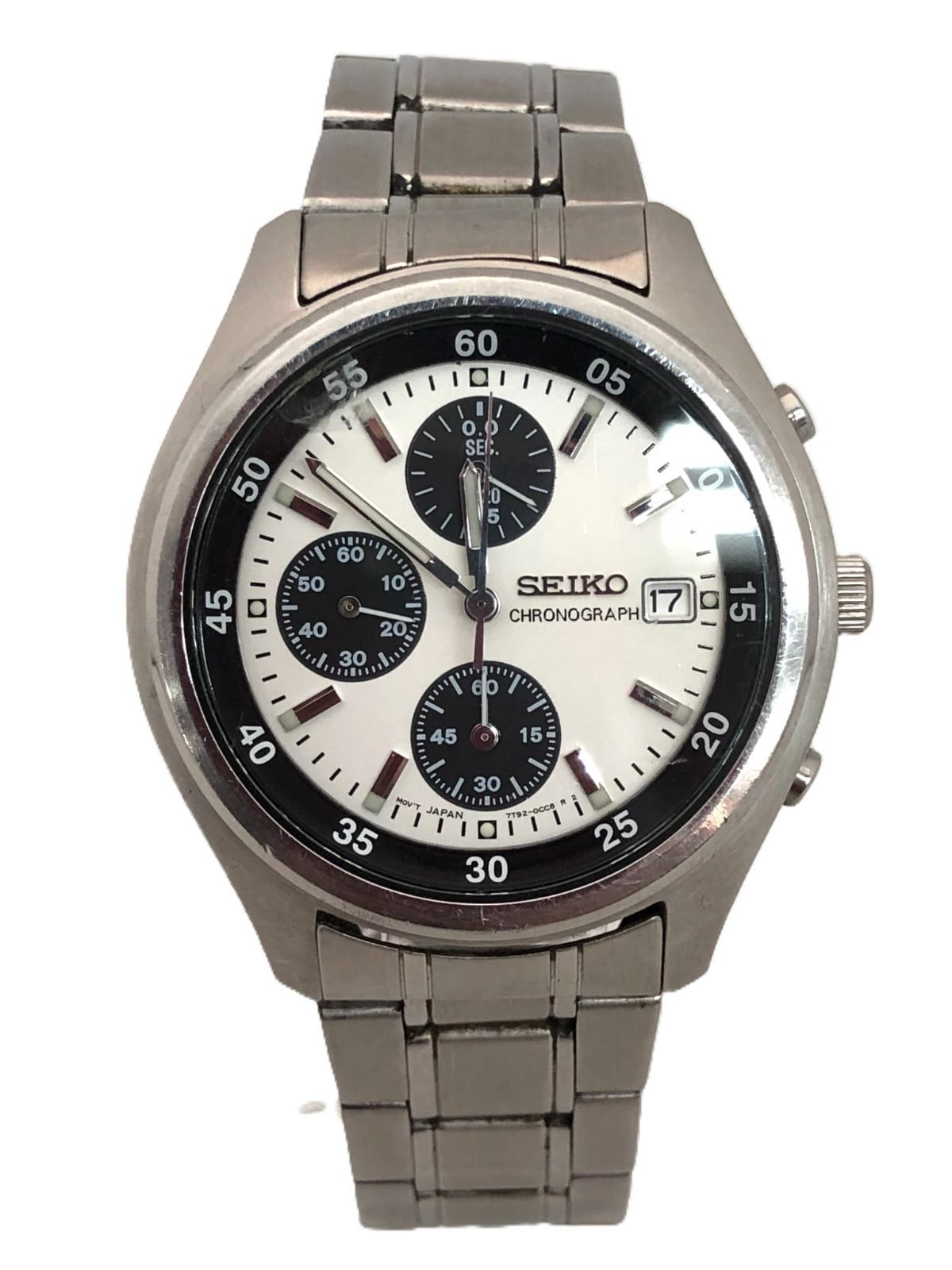 SEIKO セイコー パンダ クロノグラフ クォーツ 7T92-0CC8 品番