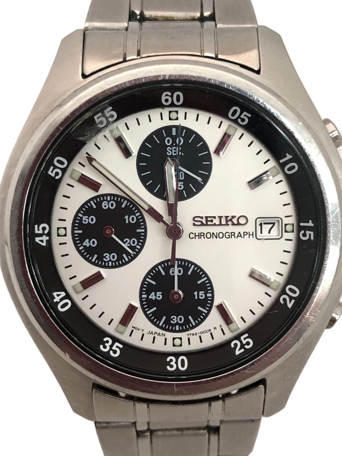 SEIKO セイコー パンダ クロノグラフ クォーツ 7T92-0CC8 希少