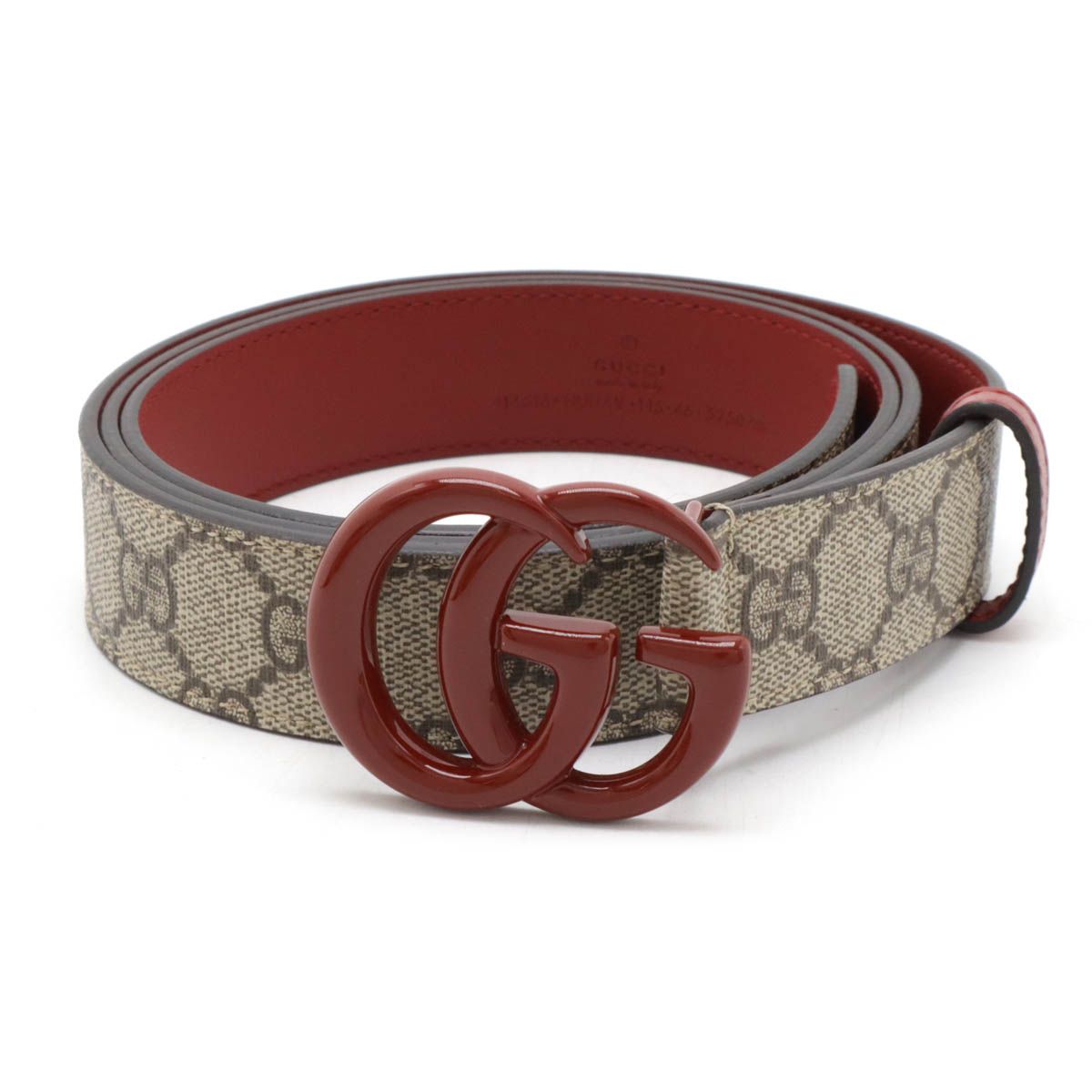 GUCCI グッチ ダブルG GGマーモント GGスプリーム スリムベルト PVC