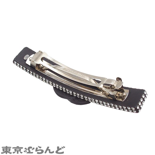 シャネル CHANEL バレッタ ブラック プラスチック ココマーク ラインストーン 02A ヘア レディース 101819175