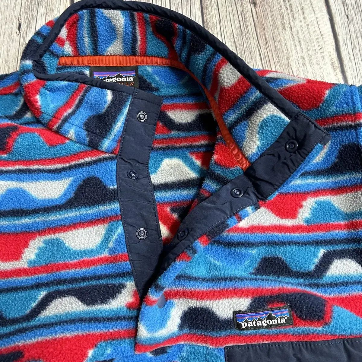 15 FW パタゴニア Synchilla シンチラ スナップ T フリース ウェービー ブルー ニット セーター トップス メンズ