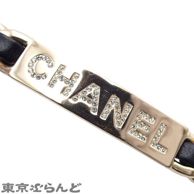 【90％OFF超高級ブランド】 シャネル CHANEL バレッタ ゴールド メタル レザー チェーンモチーフ ロゴ ラインストーン B20B レディース 101827757 可愛い