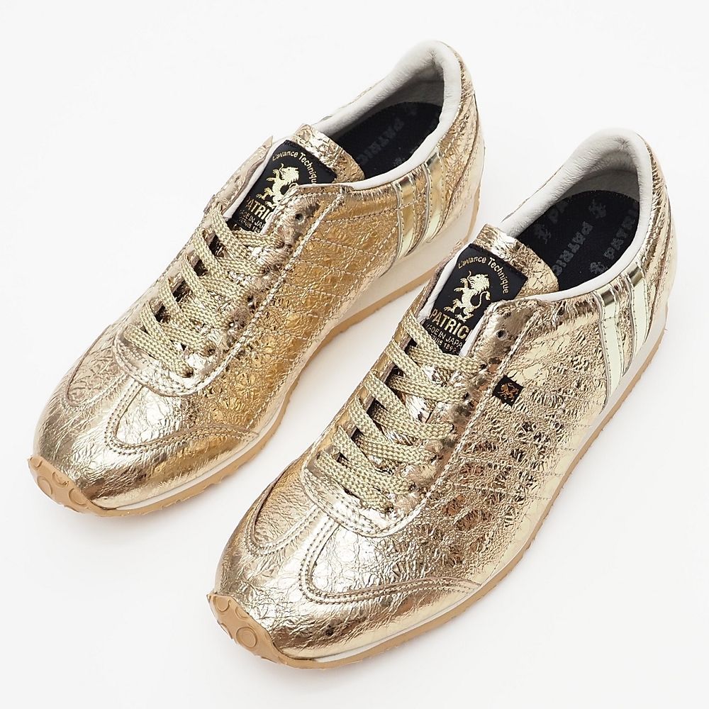 PATRICK PAMIR-M.P GLD レザースニーカー サイズ 35 22.5 cm ゴールド 502175 パトリック メンズ 5 L H 06720 KEP 08