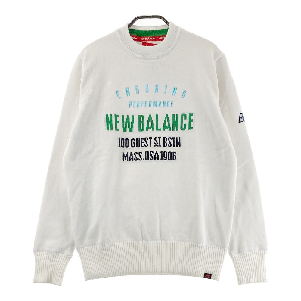 サイズ 4 NEW BALANCE GOLF ニューバランス 裏地付きニットセーター ホワイト系 240101461552 ゴルフウェア メンズ ストスト