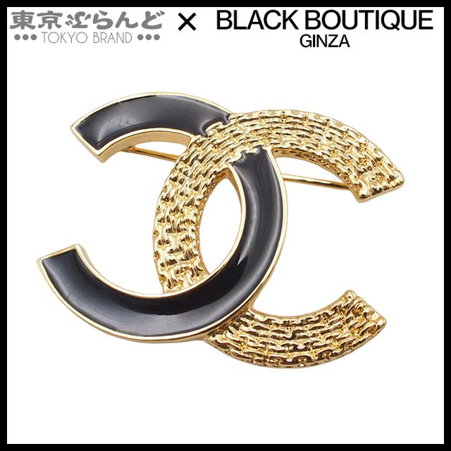 シャネル CHANEL ブローチ ゴールド メタル ツートーン ココマーク コスチュームジュエリー B24P レディース 101831098