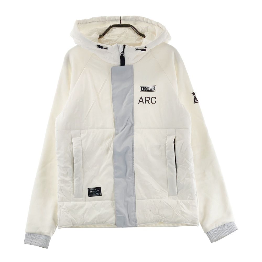 サイズ 46 ARCHIVIO アルチビオ 裏起毛 中綿切替 ジップジャケット ホワイト系 240101495641 ゴルフウェア メンズ ストスト