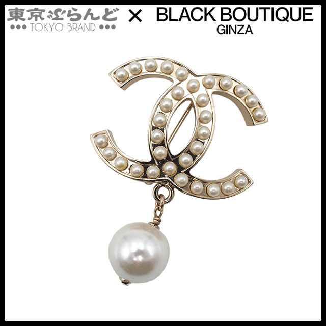シャネル CHANEL ブローチ ライトゴールド メタル フェイクパール ココマーク 05V レディース 241001027074