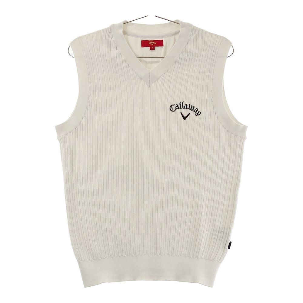 サイズ M CALLAWAY キャロウェイ レッドレーベル ニットベスト ホワイト系 240101551581 ゴルフウェア メンズ ストスト