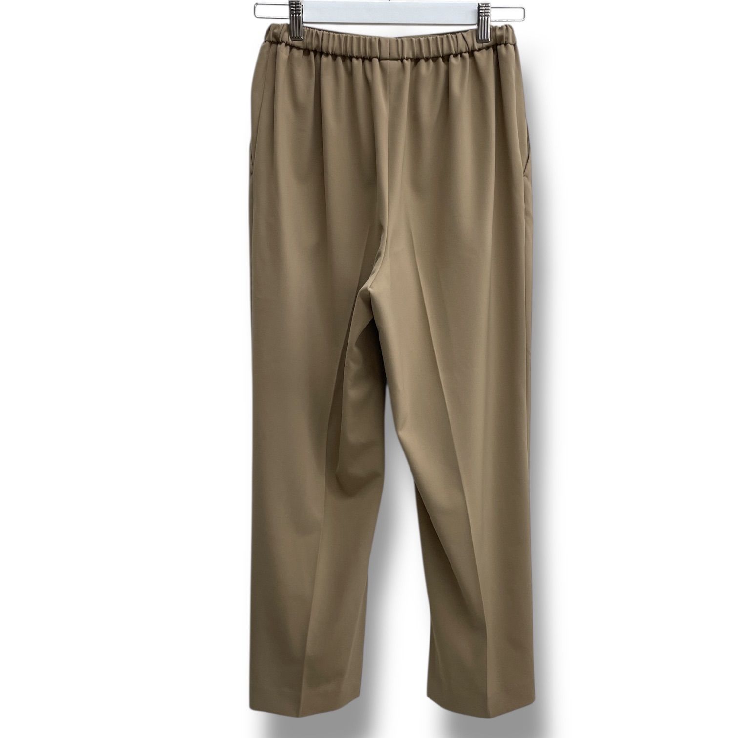 conte コンテ スリットテーパードパンツ イージーパンツ センタープレス ウエストゴム 裾スリット ベージュ サイズ36 レディース ゴーゴー古着マルイファミリー溝口店 18 No.218