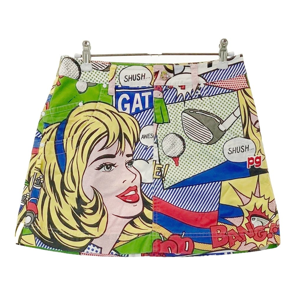 サイズ：0 PEARLY GATES パーリーゲイツ スカート 総柄 イエロー系