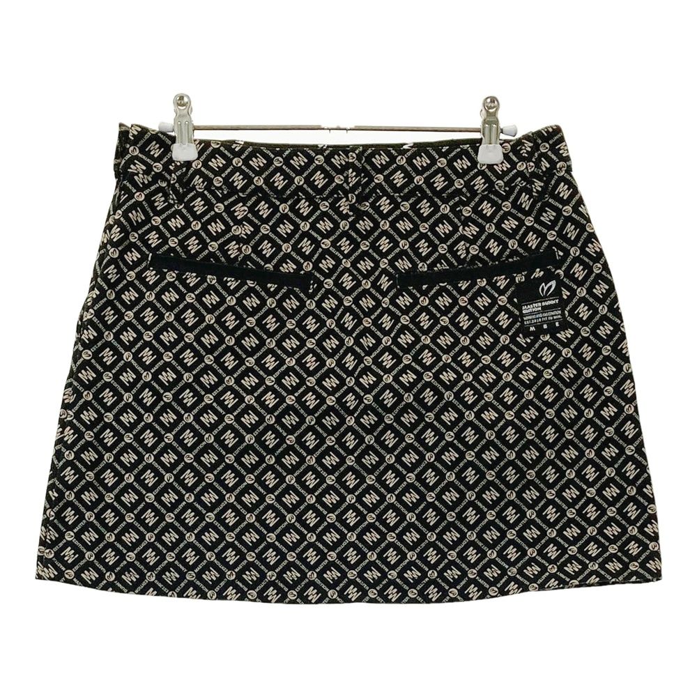 サイズ 1 MASTER BUNNY EDITION マスターバニーエディション スカート ロゴ総柄 ブラック系 ゴルフウェア レディース ストスト