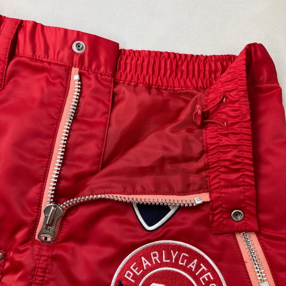 サイズ：00 PEARLY GATES パーリーゲイツ 中綿スカート レッド系