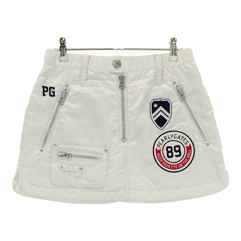 サイズ：0 PEARLY GATES パーリーゲイツ 中綿スカート ホワイト系