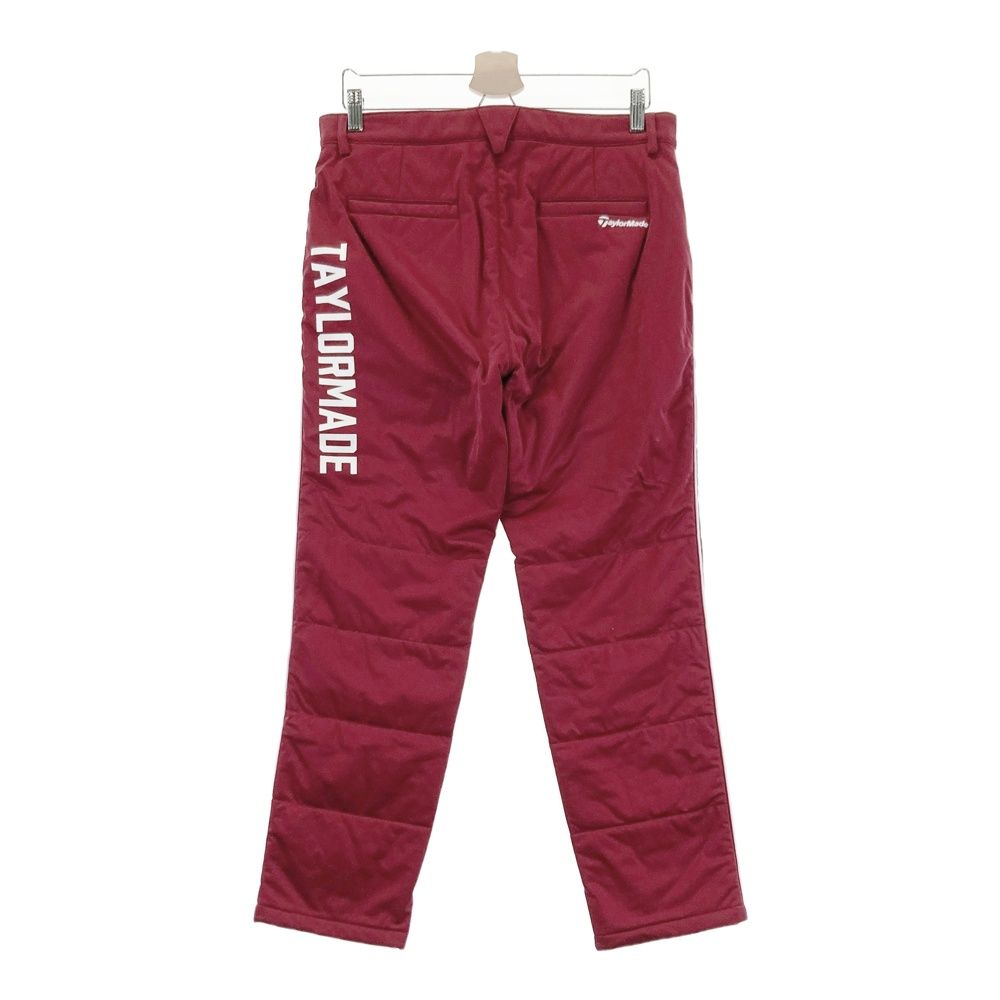 サイズ L TAYLOR MADE テーラーメイド サイドロゴ 中綿ロングパンツ レッド系 ゴルフウェア メンズ ストスト