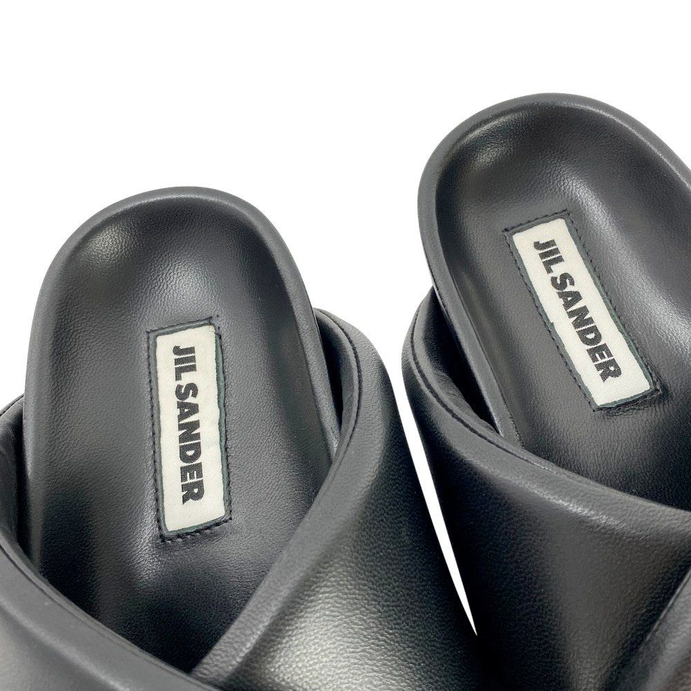  ジルサンダー サンダル クロスストラップ 靴 ファッション レザー ブラック 40 P 5810 27271 3 サンダル ミュール 靴