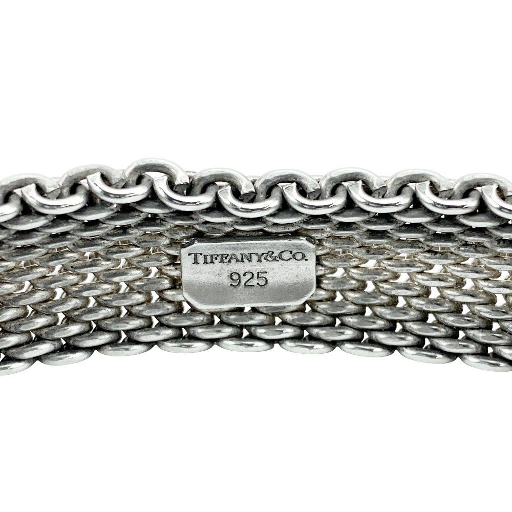 □美品□ ティファニー サマセット メッシュ ブレスレット バングル