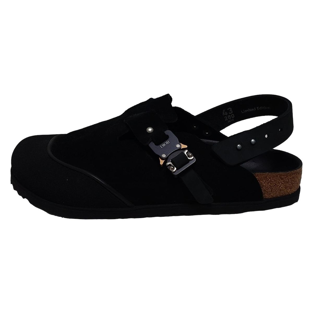 DIOR ChristianDior ディオール クリスチャンディオール サンダル 43 メンズ トキオ 3SA116ZSD900 黒 BIRKENSTOCKコラボ レザー