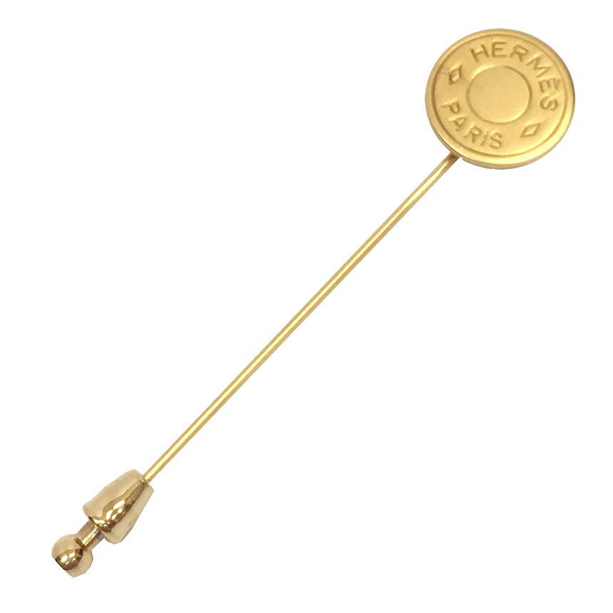 HERMES エルメス セリエ ピンブローチ マット ゴールド aq11611