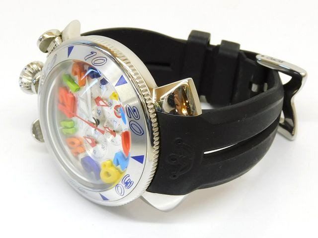 ガガミラノ マヌアーレ48 クロノ クオーツ　中古品 中古【MM48】ガガミラノ（GaGaMILANO） マヌアーレ48 クロノグラフ