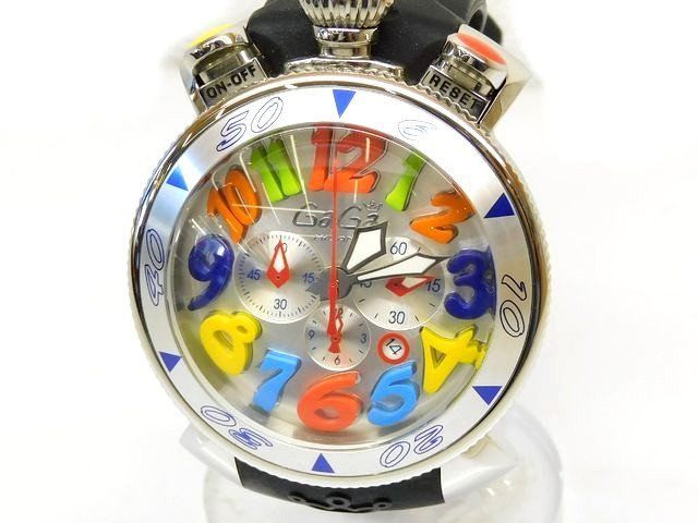 ガガミラノ マヌアーレ48 クロノ クオーツ　中古品 中古【MM48】ガガミラノ（GaGaMILANO） マヌアーレ48 クロノグラフ