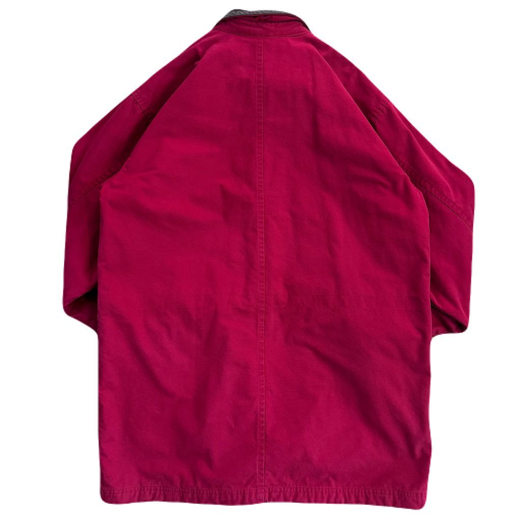 LAND'S END ランズエンド ダッフルコート 襟 レザー ポケット付き 赤