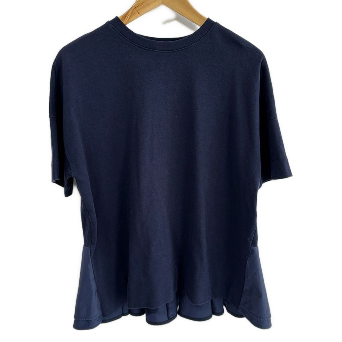 yori ヨリ 半袖カットソー サイズF レディース - ネイビー クルーネック