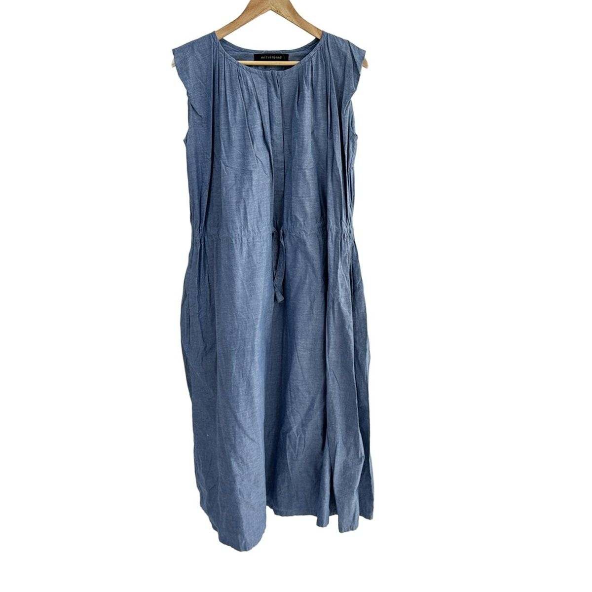 mizuiro ind ミズイロインド ワンピース レディース - ライトブルー ノースリーブ マキシ丈