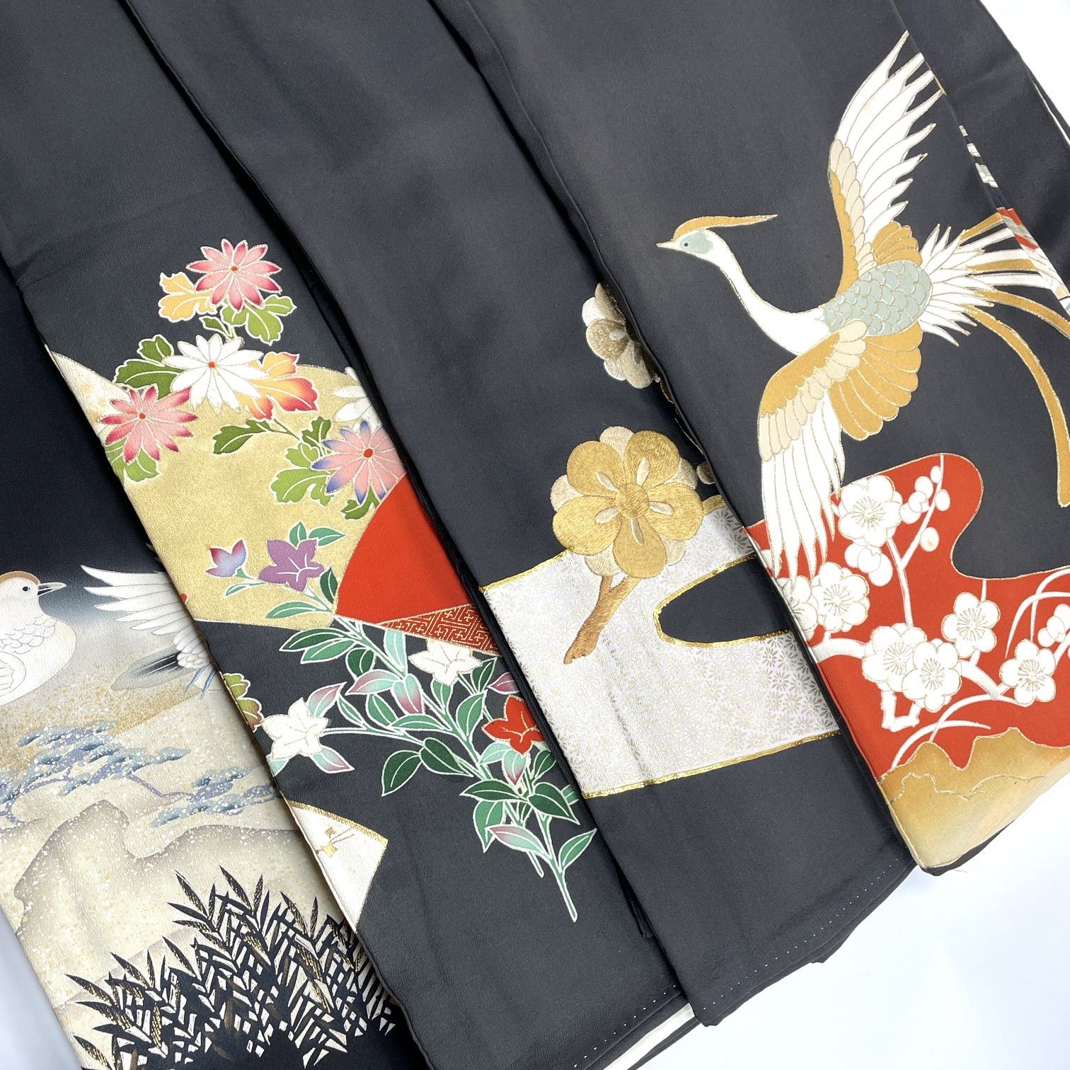 黒留袖 4枚 着物おまとめ売り 同梱購入歓迎 リメイク用 着付け練習用