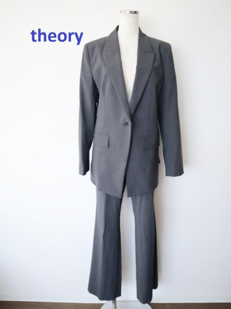 theory セオリー WOOL B スーツ セットアップ LLサイズ 6 グレー 製 み 6459445