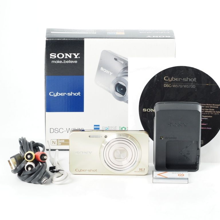 SONY Cybershot W570 1610万画素CCD 光学5倍 ゴールド DSC-W570 N