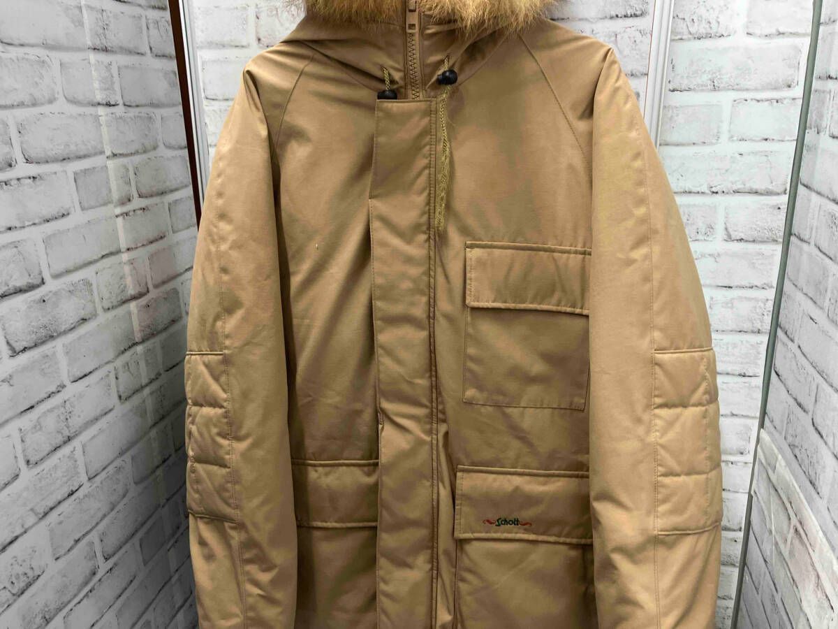 SCHOTT 古着 ダウンジャケット オーカー サイズM ダウン ショット ショット