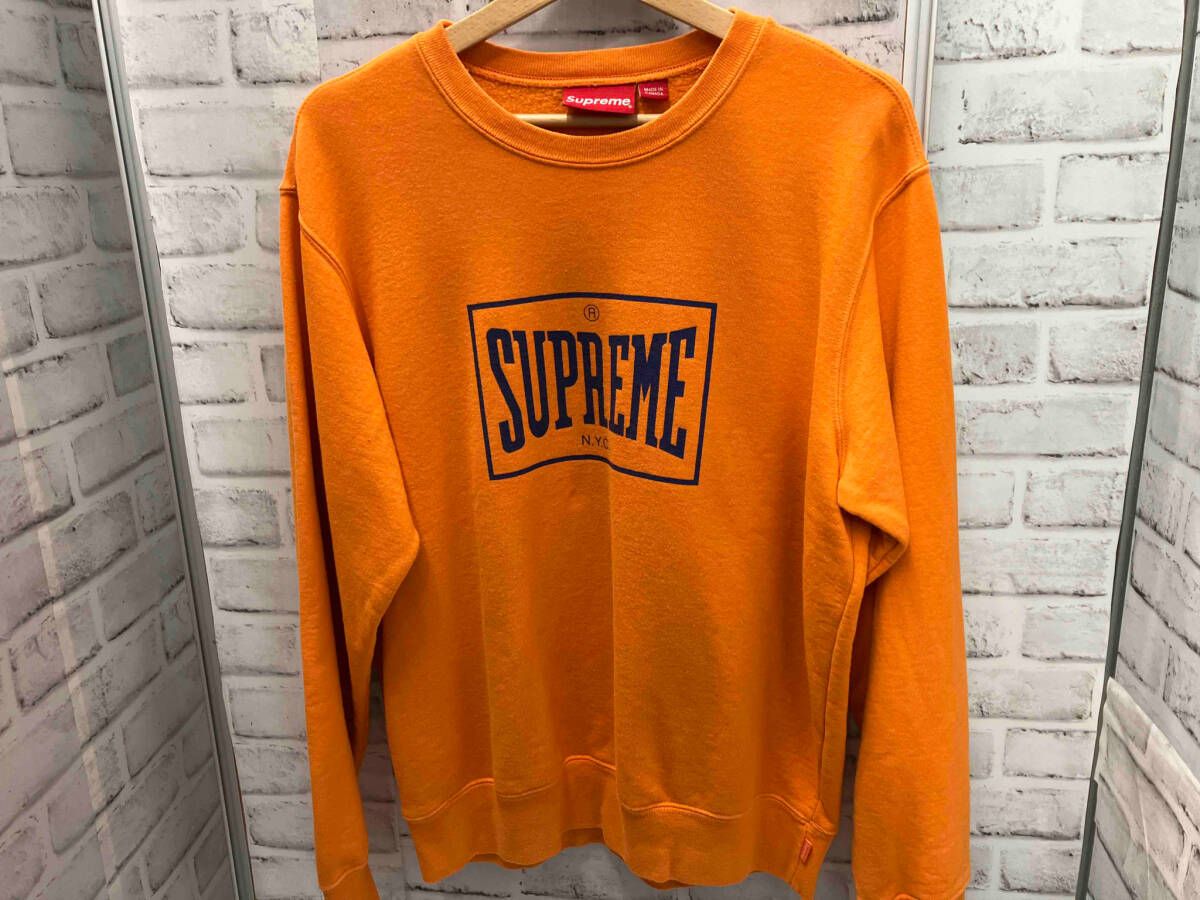 Supreme 19SS WARM UP CREWNECK スウェット サイズS オレンジ 裏起毛 シュプリーム