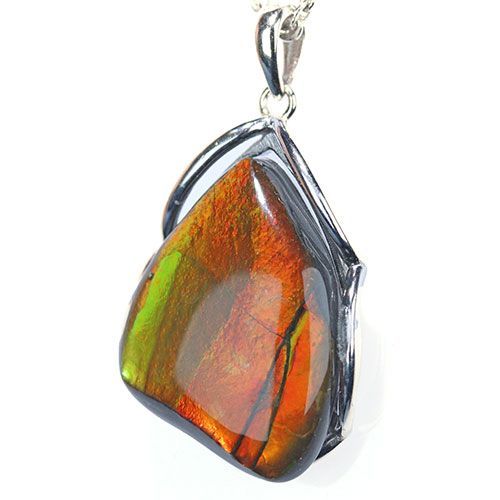 〔J 366-1〕高品質 アンモライト コーライト ペンダントトップ SV 925