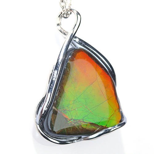 〔J 366-3〕高品質 アンモライト コーライト ペンダントトップ SV 925