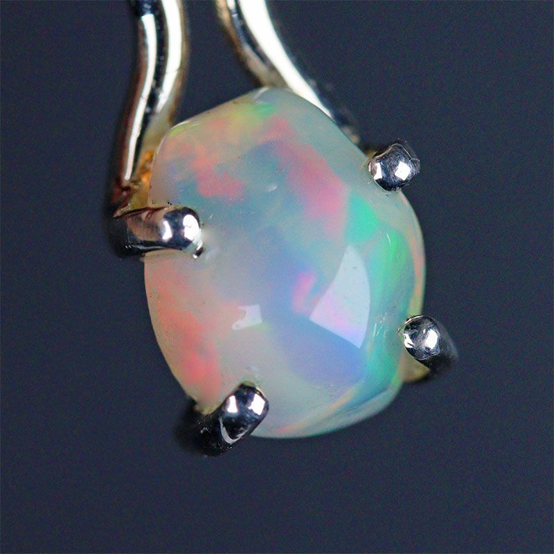 〔J 368-2〕エチオピアンオパール シトリン sv 925 宝石質原石ペンダントトップ opal citrine