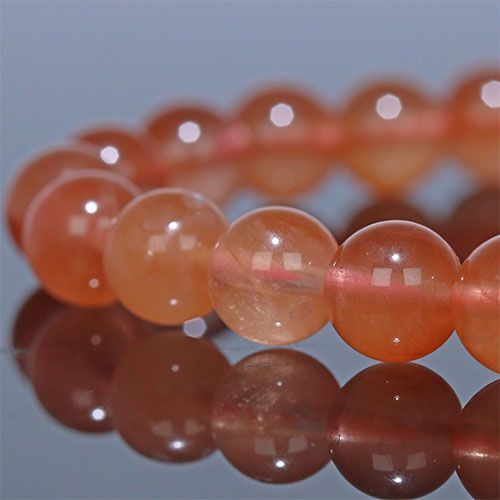 〔K 2032-4〕約7 mm ピンクサゲニティッククォーツ ブレスレット Pink Sagenitic quartz