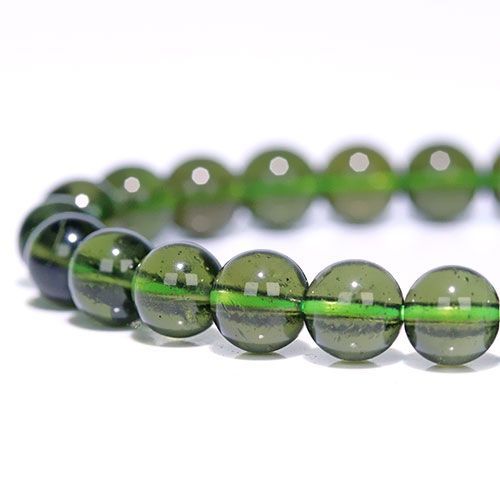 K2029-3〕トップグレード 約6.8-7mm チェコ産 天然モルダバイト