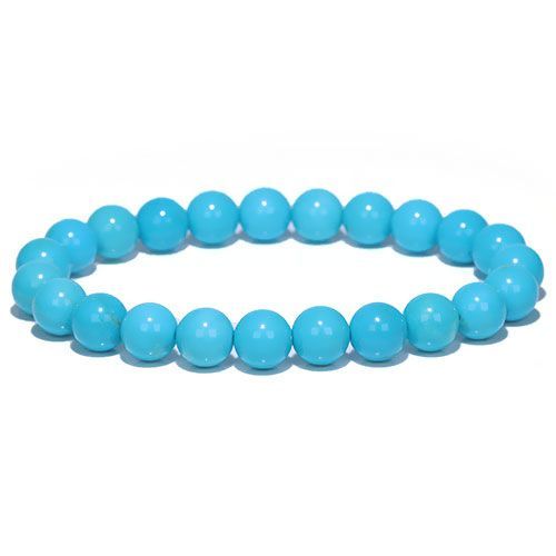 〔K2030-1〕 鑑別書付 約8mm アリゾナ スリーピングビューティーターコイズ ブレスレット Sleeping beauty turquoise