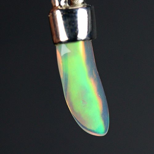 〔J 368-5〕エチオピアンオパール ローズクォーツ sv 925 宝石質原石ペンダントトップ opal rosequartz