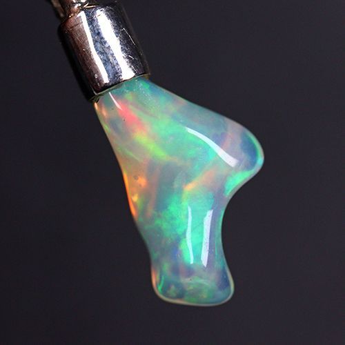 〔J 368-10〕エチオピアンオパール アメジスト sv 925 宝石質原石ペンダントトップ opal amethyst